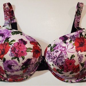 Victoria's Secret Bombshell Plunge Bra Floral w/Shine Straps NWT